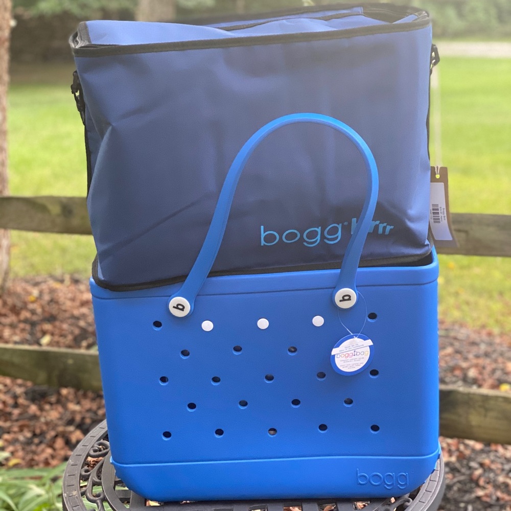 NWT original bogg bag - BLUE + brrr cooler inserts